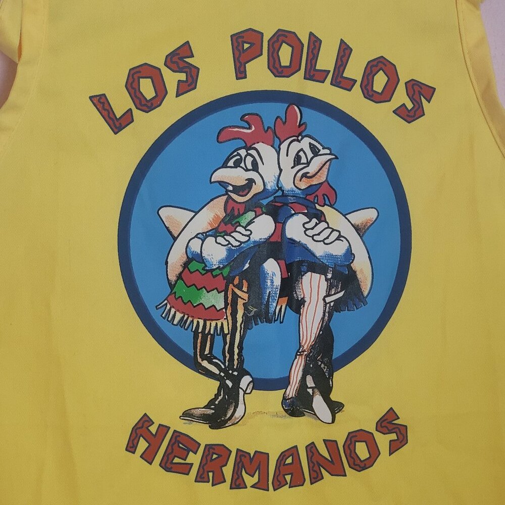 Apron LOS POLLOS HERMANOS Yellow Pockets Adjustble Breaking Bad GUS Walter White